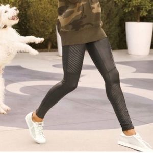 SPANX faux leather moto leggings